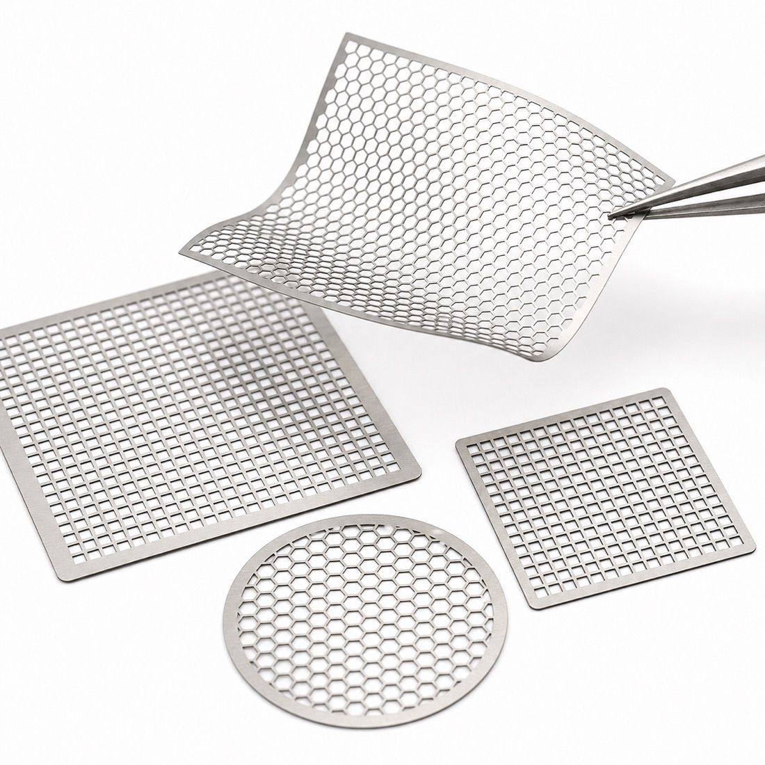 Laser-cut metal foil current collector grid prototypes for battery and energy research